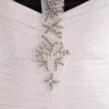 Sheath Chiffon Wedding Dress Embellished Halter Neckline Asymmetrical Ruched Waist with Court Train