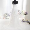 Sheath Chiffon One-Shoulder Wedding Dress Sweetheart Neckline Embellished Asymmetrical Ruched with Court Train