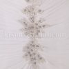 Sheath Chiffon Wedding Dress Embellished Halter V-neck Low-back Beaded Ruched with Court Train