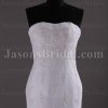 Fit-and-Flare Strapless Lace Wedding Dress Appliqued Tulle with Court Train