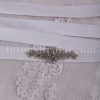 Fit-and-Flare Strapless Lace Wedding Dress Appliqued Tulle with Court Train