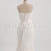 Fit-and-Flare Strapless Lace Wedding Dress Appliqued Tulle Embellished Belt with Bolero Jacket Court Train