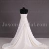 Princess A-line Satin Wedding Dress Sweetheart Beaded Embellished Asymmetrical Ruched with Chapel Train
