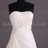 Princess A-line Satin Wedding Dress Sweetheart Beaded Embellished Asymmetrical Ruched with Chapel Train