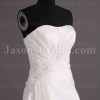 Princess A-line Satin Wedding Dress Sweetheart Beaded Embellished Asymmetrical Ruched with Chapel Train