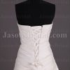 Princess A-line Satin Wedding Dress Sweetheart Beaded Embellished Asymmetrical Ruched with Chapel Train