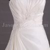 Princess A-line Satin Wedding Dress Sweetheart Beaded Embellished Asymmetrical Ruched with Chapel Train