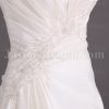 Princess A-line Satin Wedding Dress Sweetheart Beaded Embellished Asymmetrical Ruched with Chapel Train