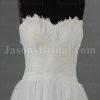 A-line Tulle Wedding Dress Feathers Embellished Sweetheart Ruched Bodice with Chapel Train