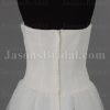 A-line Tulle Wedding Dress Feathers Embellished Sweetheart Ruched Bodice with Chapel Train