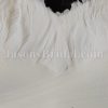 A-line Tulle Wedding Dress Feathers Embellished Sweetheart Ruched Bodice with Chapel Train