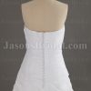 Fit-and-Flare Organza Wedding Dress Strapless Sweetheart Beaded Asymmetrical Ruched with Court Train
