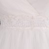 Ballgown Tulle Wedding Dress Sleeveless V-neck Beaded Embellished with Chapel Train