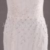 Mermaid Chiffin Wedding Dress Sleeveless Bateau Neckline Beaded Embellished Embroidery with Sweep Train
