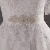 Princess A-line Tulle Wedding Dress Strapless Appliqued Beaded Embellished with Bolero Jacket Chapel Train