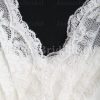 Fit-and-Flare Lace Wedding Dress Sleeveless Sheer Bodice Bateau Neck V-neck Waistband with Court Train