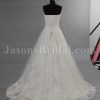 Princess A-line Lace Wedding Dress Sweetheart Cross Ruched Bodice with Sweep Train