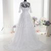 A-line Lace Wedding Dress Sweetheart Cross Ruched Bodice with Bolero Jacket Sweep Train