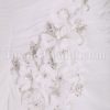Elegant A-line Sweetheart Adorned Flowers Ruched Asymmetrical Side Motif Sweep Train Chiffon Wedding Dresses
