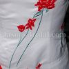 A-line Strapless Dropped Embroidered Flowers Corset Chapel Train Tulle over Satin Wedding Dresses