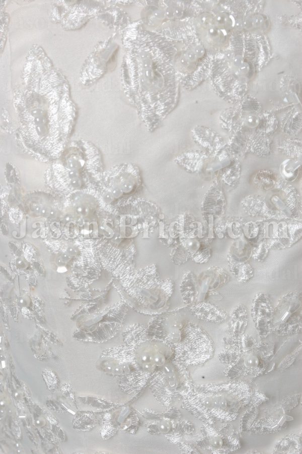 A-line Sweetheart Beaded Embroidered Asymmetrical Ruched Side Draped Sweep Train Organza over Satin Wedding Dresses