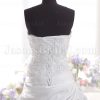 Ball Gown Scalloped Sweetheart Beaded Embroidered Asymmetrical Pleated Dropped Pick-up Draped Chapel Train Satin Wedding Dresses