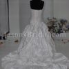 Ball Gown Sweetheart Beaded Appliqued Asymmetrical Ruched Dropped Pick-up Catch-up Chapel Train Taffeta Lace Wedding Dresses
