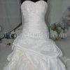 Ball Gown Sweetheart Beaded Appliqued Asymmetrical Ruched Dropped Pick-up Catch-up Chapel Train Taffeta Lace Wedding Dresses