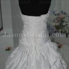Ball Gown Sweetheart Beaded Appliqued Asymmetrical Ruched Dropped Pick-up Catch-up Chapel Train Taffeta Lace Wedding Dresses
