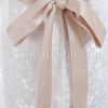 Fit-and-Flare Illusion Sleeves Scalloped V-neck Beaded Belt Allover Lace Backless Sweep Train Satin Wedding Dresses