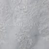 Fit-and-Flare Cap Sleeves Sweetheart Appliqued Jeweled Waistline Chapel Train Lace over Satin Wedding Dresses