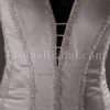 Elegant Ball Gown Halter Deep V-neck Beaded Pleated Chapel Train Satin Wedding Dresses
