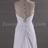 Empire Jeweled Halter Sweetheart Ruched Bodice Pleated Sweep Train Chiffon Wedding Dresses