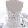 Ball Gown Sweetheart Adorned Flowers Beaded Embroidered Illusion Waist Tiered Layers Chapel Train Organza Wedding Dresses