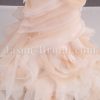 Ball Gown Illusion One-shoulder Ruched Belt Asymmetrical Layers Swirls Chapel Train Organza Wedding Dresses