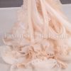 Ball Gown Illusion One-shoulder Ruched Belt Asymmetrical Layers Swirls Chapel Train Organza Wedding Dresses