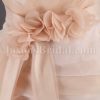 Ball Gown Illusion One-shoulder Ruched Belt Asymmetrical Layers Swirls Chapel Train Organza Wedding Dresses