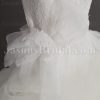 Ball Gown Sleeveless Illusion Lace Bateau Neckline Ruffles Floor Length Tulle Wedding Dresses