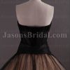 Two-tone Ball Gown Sweetheart Illusion Waistline Open Front Ruffled Sweep Train Tulle Organza Wedding Dresses