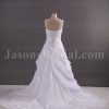 A-line Sweetheart Beaded Ruched Asymmetrical Draped Corset Chapel Train Chiffon Wedding Dresses