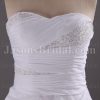 A-line Sweetheart Beaded Ruched Asymmetrical Draped Corset Chapel Train Chiffon Wedding Dresses