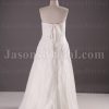 A-line Sweetheart Beaded Appliques Crossed Ruched Belts Floor Length Organza Wedding Dresses