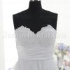 Elegant A-line Scalloped Appliqued Sweetheart Ruched Belt Sweep Train Tulle Lace Wedding Dresses