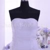 A-line Sweetheart Beaded Appliques Ruched Belts Sweep Train Tiered Organza Lace Wedding Dresses