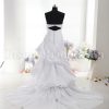 A-line Sweetheart Beaded Appliques Asymmetrical Pleated Bustled Chapel Train Satin Wedding Dresses