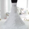 Mermaid Sweetheart Sweetheart Allover Lace Jeweled Belt Layered Wave Chapel Train Organza Wedding Dresses with Bolero