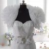 Mermaid Sweetheart Sweetheart Allover Lace Jeweled Belt Layered Wave Chapel Train Organza Wedding Dresses with Bolero
