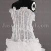 Fit-and-Flare Frilled Sweetheart Beaded Sheer Bodice Sweep Train Tiered Ruffled Organza Wedding Dresses