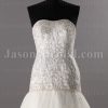 Glamorous Trumpet Sweetheart Allover Beaded Embroidered Corset Sweep Train Tulle Wedding Dresses