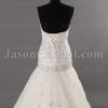 Glamorous Trumpet Sweetheart Allover Beaded Embroidered Corset Sweep Train Tulle Wedding Dresses
